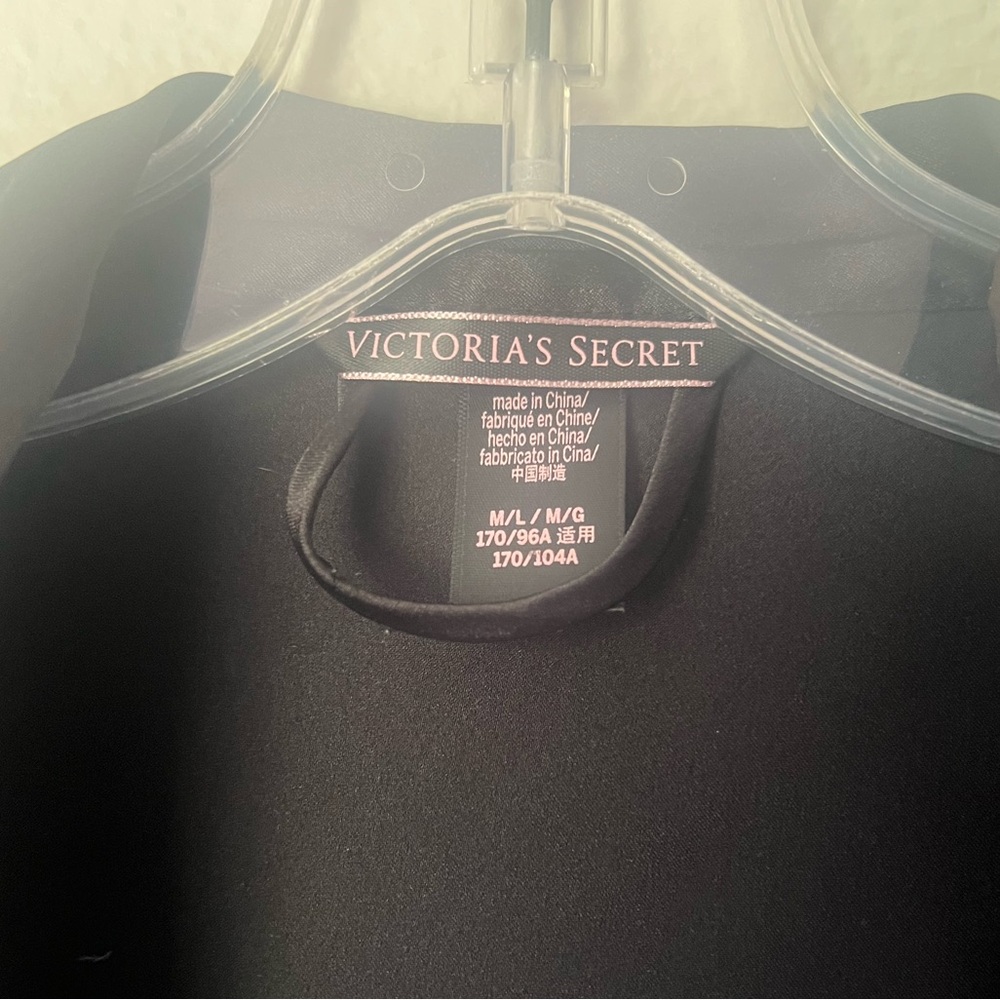 Black Satin Robe - Picture 3 of 6